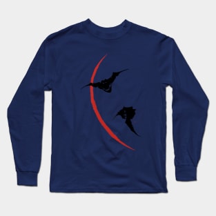 Two Bats in Flight Long Sleeve T-Shirt